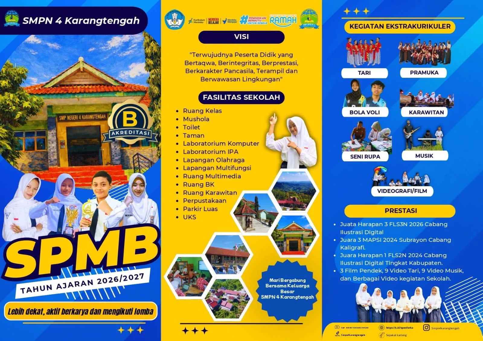 SMPN 4 Karangtengah Buka SPMB Tahun Ajaran 2026/2027, Siap Cetak Generasi Berprestasi dan Berkarakter